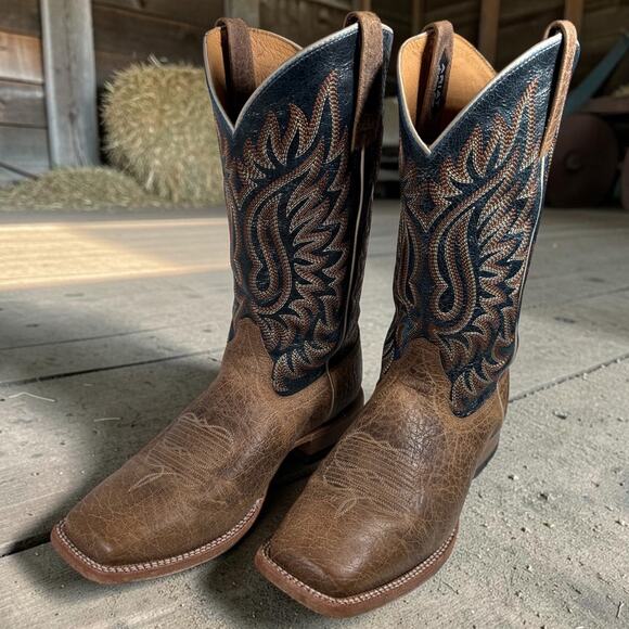 ARIAT Men\'s 11.5EE Gold Point Western Boots Broad Square Toe - EUC main image 10